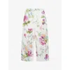 Loewe Floral-print High-rise Straight-leg Jeans In Neutral