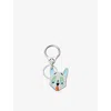 Loewe Womens Silver/multicolor Futuristic Cat Metal Keyring In Metallic