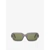 Loewe Womens Grey G735270x12 Rectangle-frame Acetate Sunglasses In Gray