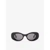 Loewe Womens Black G821mxix01 Oval Frame Acetate Sunglasses In Black