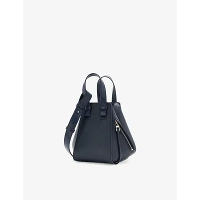 Loewe Womens  Hammock Compact Leather Top-handle Bag In Deep Navy
