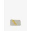 Loewe Womens Shell Grey/dandelion Knot Coin Leather Card Holder