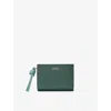 Loewe Knot Compact Wallet In Shiny Nappa Calfskin In Vetiver/water