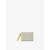 Loewe Womens Shell Grey/dandelion Knot Compact Leather Wallet