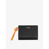 Loewe Knot Wallet In Black/bright Orange
