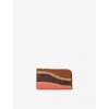Loewe Womens Pecan/parrot Pink Landscape Leather Card Holder