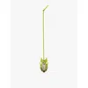 Loewe Beaded Leaf Insect Charm In Meadow Green