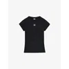 Loewe Black Cotton-blend T-shirt With Anagram Logo Women In Black