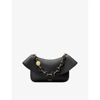 Loewe Womens Black Medium Ola Leather Shoulder Bag