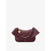 Loewe Womens Dark Burgundy Medium Ola Leather Shoulder Bag
