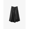 Loewe Cotton Asymmetric Midi Skirt In Black