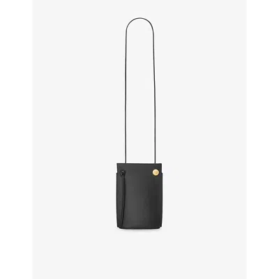 Loewe Womens Black Pebble Dice Leather Pouch