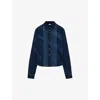 Loewe Denim Pleated Shirt In Washed Indigo