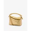 Loewe Womens Gold Puzzle Edge Mini Metallic-leather Cross-body Bag In Gold