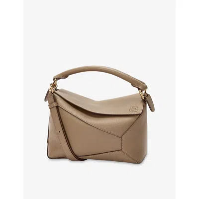 Loewe Womens Taupe Puzzle Edge Small Leather Cross-body Bag