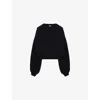 Loewe Wool Blend Sweater Relaxed Fit Cropped In Black