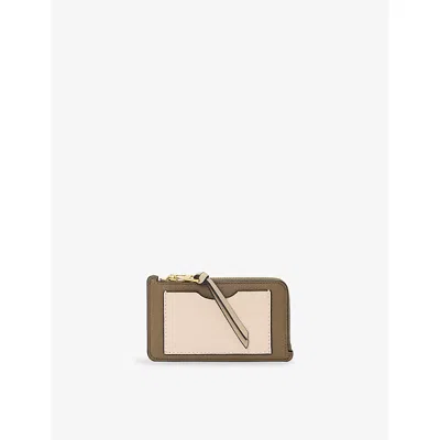 Loewe Womens Taupe/talc Sgc Coin Leather Card Holdeer