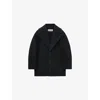 Loewe Wool Single-breasted Coat In Black