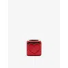 Loewe Womens Red Square Heart Anodized-brass Dic