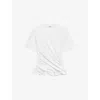 Loewe Womens White Twisted Short-sleeve Cotton-jersey T-shirt