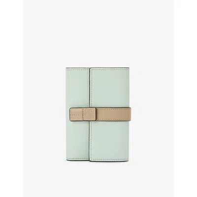 Loewe Womens Frozen/clay Vertical Small Leather Wallet