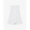 Loewe Womens White Wrap-panel Flared Cotton Midi Skirt In White