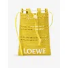 Loewe Womens Yellow  X Paula's Ibiza Drawstring Pocket Raffia Cross-body Bag