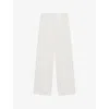 Loewe Womens White Mid-rise Straight-leg Stretch-jersey Trousers