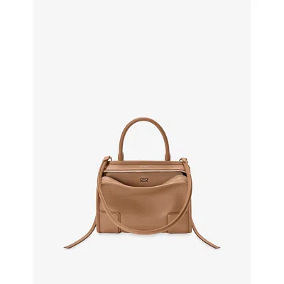 Loewe Womens Mocha Amazona 180 Small Leather Top-handle Bag In Brown