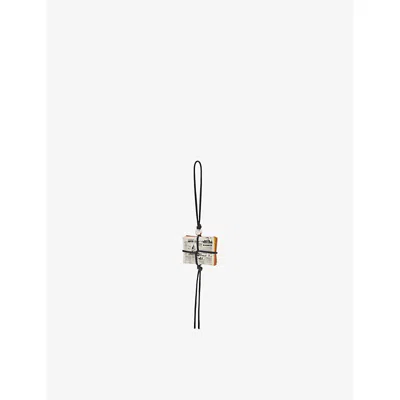Loewe Womens Multicolor Newspaper Leather Bag Charm