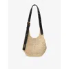 LOEWE WOMENS NATURAL LOEWE X PAULA'S IBIZA PUNCH HOLE SMALL HOBO RAFFIA SHOULDER BAG
