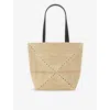 Loewe Womens Natural  X Paula's Ibiza Puzzle Fold Medium Raffia Tote Bag In Natural