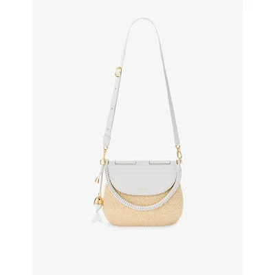 Loewe Womens Natural/white  X Paula's Ibiza Pescador Medium Raffia Cross-body Bag