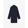 Loewe Womens Navy Blue Convertible-sleeve Cotton-blend Midi Shirt Dress In Blue