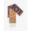Loewe Branded Alpaca And Wool-blend Scarf In Multi