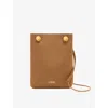Loewe Womens  Pebble Branded Leather Cross-body Pouch In Oak