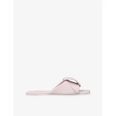 Loewe Womens Origami Leather Slides Pale Pink Eur 36 / 3 Uk In White