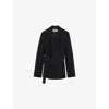 Loewe Wool Draped Blazer In Black