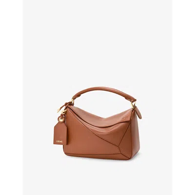 Loewe Womens Puzzle Small Leather Top-handle Bag Pecan