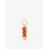 Loewe Womens Strawberry Acetate And Brass Charm Red/gold