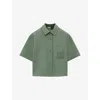 Loewe Short-sleeved Shirt In Sage Color In Gray