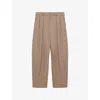 Loewe Wool-blend Barrel Double-pleated Trouser In Neutral