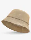 Loewe Womens Sand/tan  Paula's Ibiza Brand-patch  Cotton And Calfskin Bucket Hat In Sand/tan
