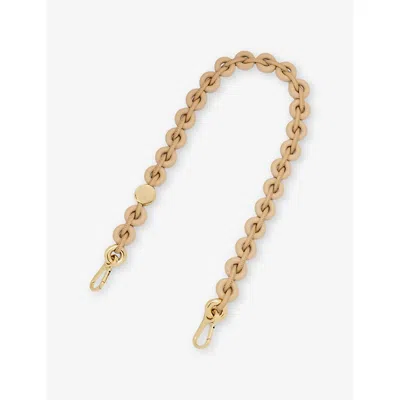 Loewe Womens Silk Beige Donut Leather Chain Strap
