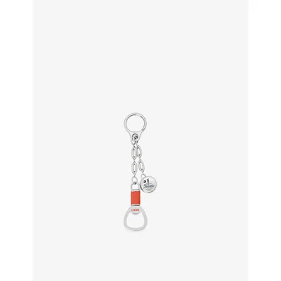 Loewe Womens Silver Branded Stainless-steel Bottle Opener Charm