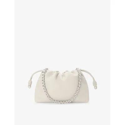 Loewe Womens Soft White Flamenco Medium Leather Clutch Bag