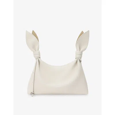 Loewe Womens Soft White Scarf Mini Leather Clutch Bag