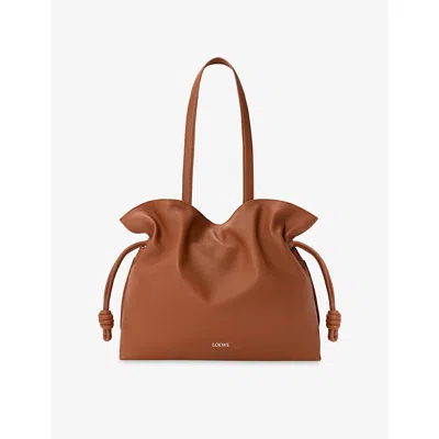 Loewe Womens  Flamenco Large Leather Clutch Bag