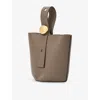 Loewe Womens Taupe Pebble Mini Leather Bucket Bag