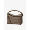 Loewe Womens Puzzle Edge Medium Leather Shoulder Bag Taup